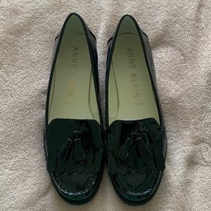 Anne Klein Chunky Black Loafers